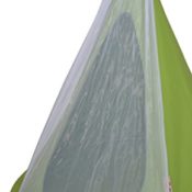 Anwendungsbeispiel für ein Moskitonetz an einem Cacoon Singel in grün